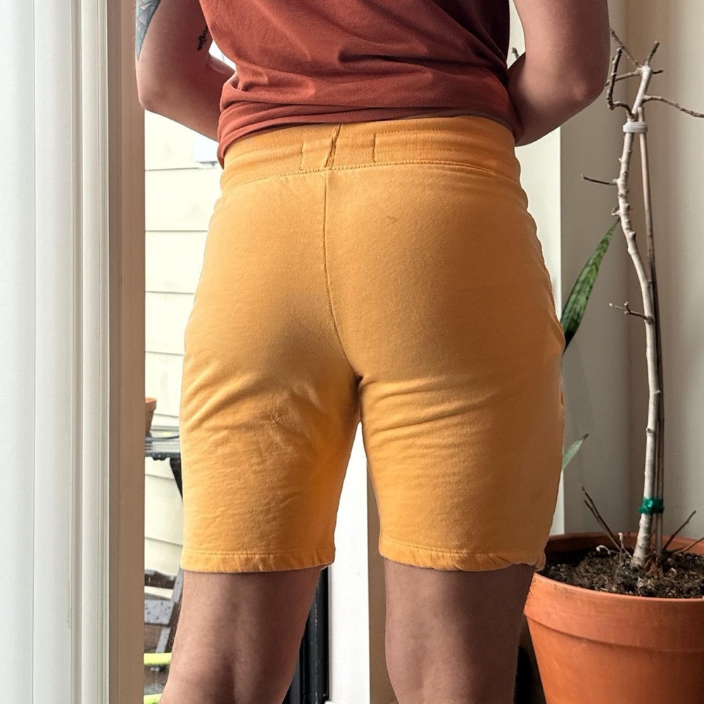 Mens peach/cream colored sweatshorts
